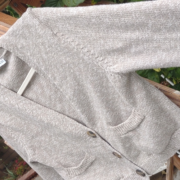 Zara Crop Button Front Cardigan Patch Pockets V-Neck Sage S - Picture 4 of 10